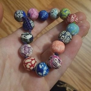 Clay bead bracelet